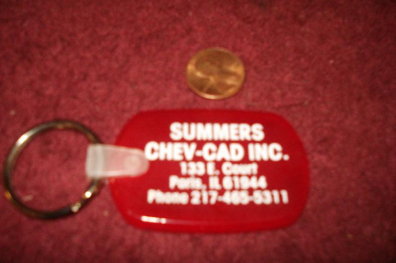 Cadillac corvette chevelle impala corvair camaro nova truck van red key chain 