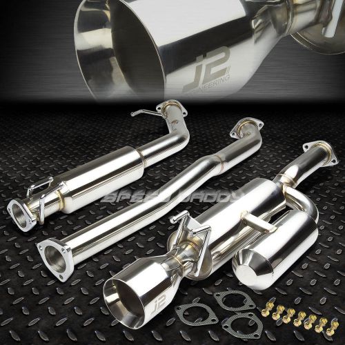 J2 civic si fa5 stainless catback exhaust hi-power style muffler 4.5&#034; rolled tip