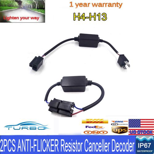 2pcs h4-h13 anti flicker harness error free decoders for 07-16 jeep wrangler