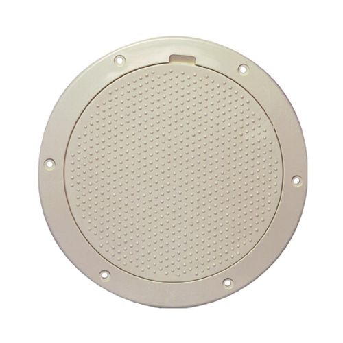 Beckson 6 non-skid pry out deck plate beige 6.5 cutout