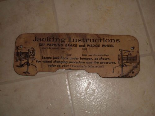1960 cadillac jacking instructions real