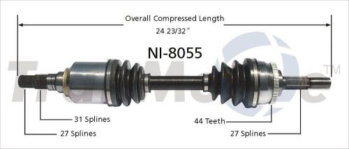 Cv axle shaft-new surtrack ni-8055 fits 93-94 nissan altima