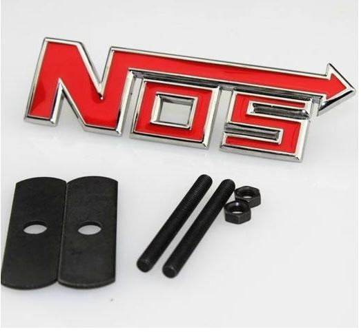 Nitrous oxide nos sports front grille badge emblem evo mazda subaru bmw gti vw 