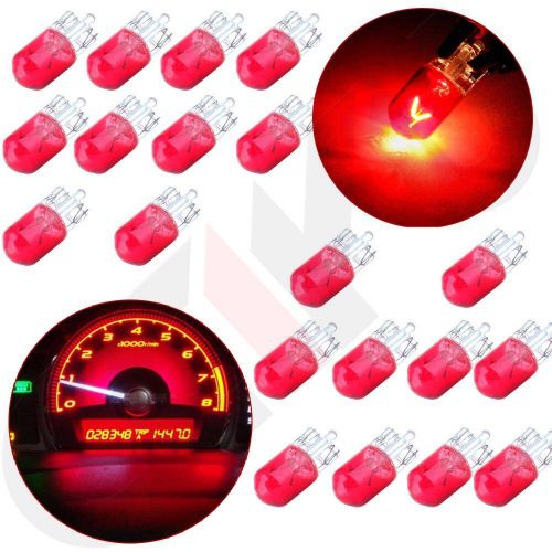 20pcs t10 w5w 168 red car halogen bulbs cluster odometer indicator lights 12v 5w