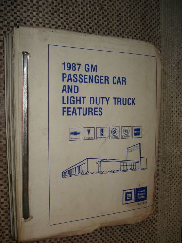 1987 gm car &amp; truck features album dealer book vette salesman gta monte ss fiero