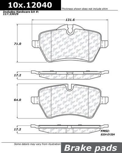 Centric 104.12040 brake pad or shoe, front