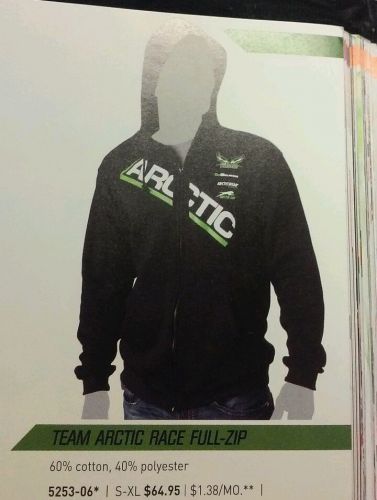 Arctic cat men&#039;s medium team arctic race full zip hoodie sweatshirt   5253-062