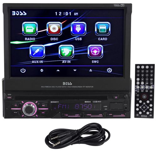 Boss bv9977 7&#034; car dvd/mp3/cd am/fm player receiver w/usb &amp; aux input+aux cable