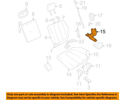 Suzuki oem 99-05 grand vitara rear seat-recliner left 8771065da1