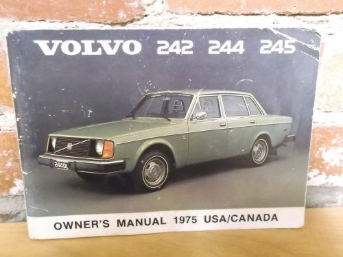 Volvo 242 244 245 original 1975 us canada owners manual handbook in english