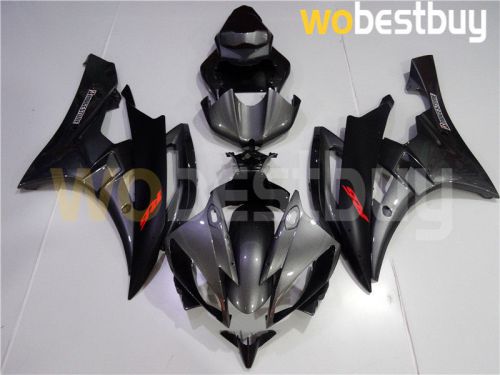 Glossy grey black injection bodywork fairing fit for yamaha 2006-2007 yzf r6 j77