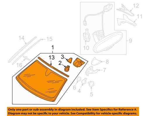 Audi oem 2012 a7 quattro-windshield glass 4g8845099bnvb