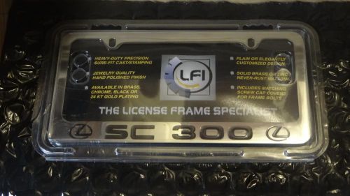 *new* lexus chrome lfi sc300  engraved license plate frame fits all years