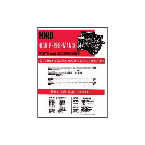 Ford 406 high-performance engine parts and accessories - 8 pages