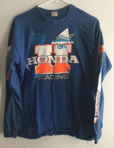 Vintage honda motocross jersey shirt racing motorcycle usa made xl 46 48 used