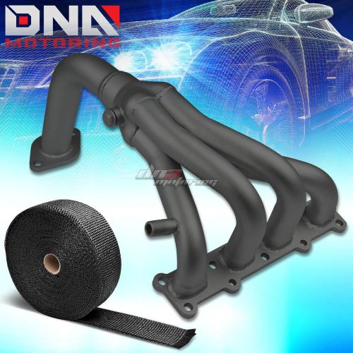 4-1 stainless black racing manifold header for mazda bj protege/5 2.0l+heat wrap