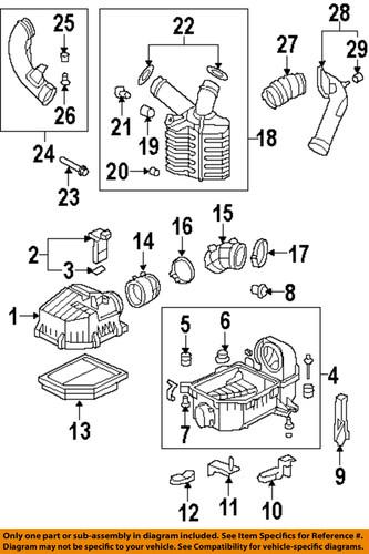 Honda oem 17230rnaa00 air intake-resonator assembly