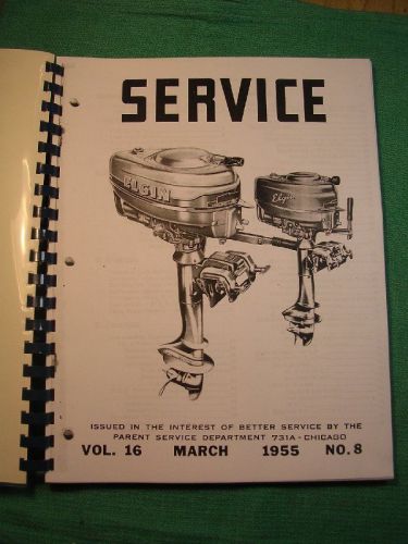 Elgin outboard  shop  manual  1955 reprint