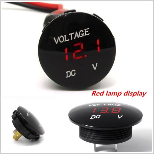 12v-24v car motorcycle red led dc digital display voltmeter waterproof meter