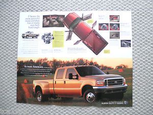 Big 1999 ford super duty pickup truck poster/brochure: f-250,350,450,550,4x4,4wd