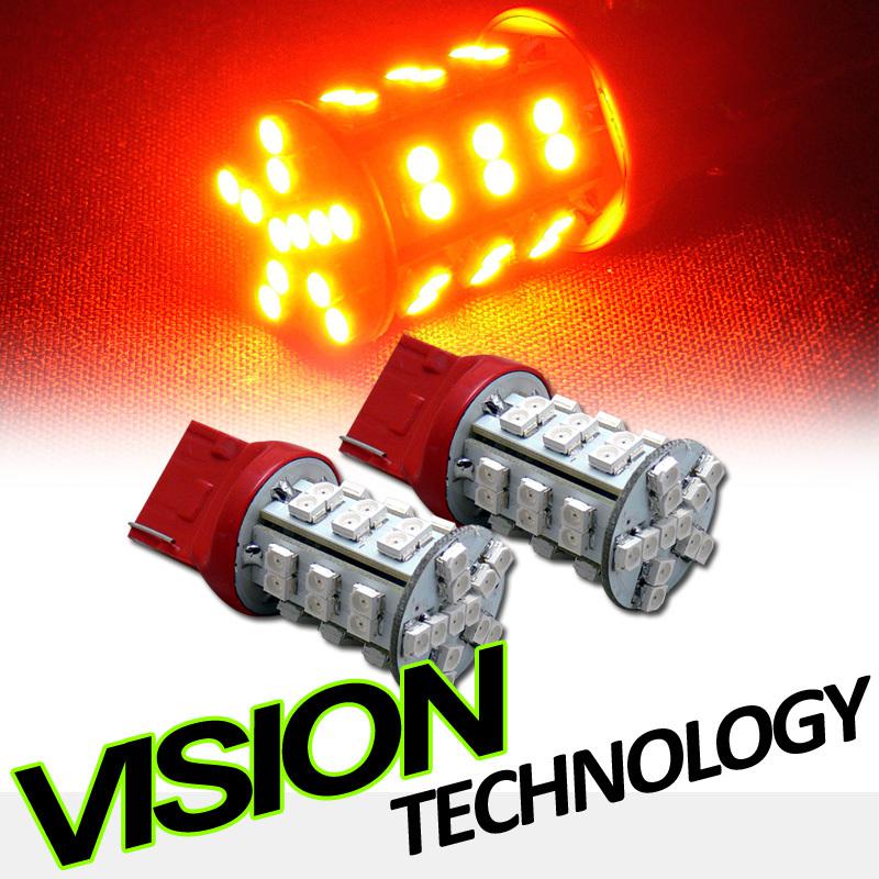 2pc amber 7440 42x smd led rear/tail turn signal light lamp bulbs 7440ll 7440a