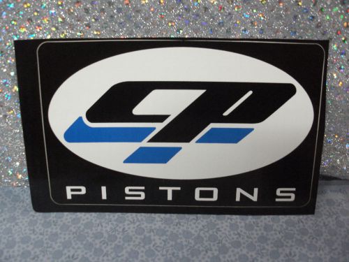 Racing car sticker, cp pistons, 6.5&#034; x  4&#034;