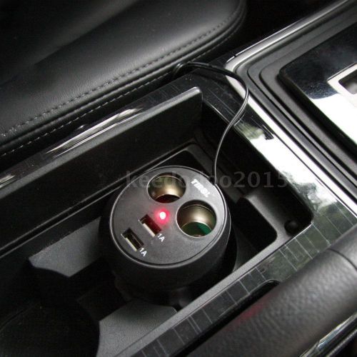 Tirol car cigarette charger 2 way twin usb cup power splitter adapter 5v/2a x0j7