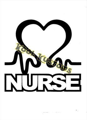 Vinyl decal sticker nurse heart...car truck window