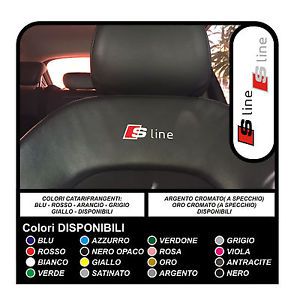 5xstickers leather seats for audi  sline a1 a3 a4 a5 a6 r8 q3 q5 q7 decals