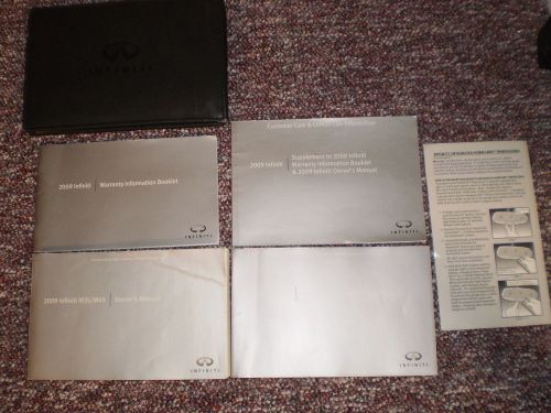 2009 infiniti m35 m45 complete car owners manual books nav guide case all models