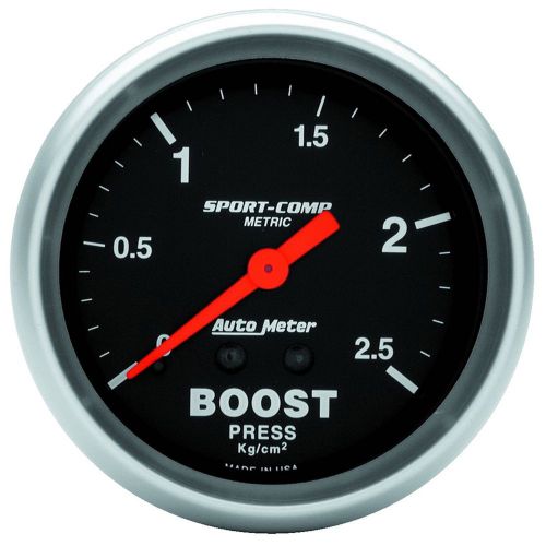 Autometer 3404-j sport-comp mechanical metric boost gauge