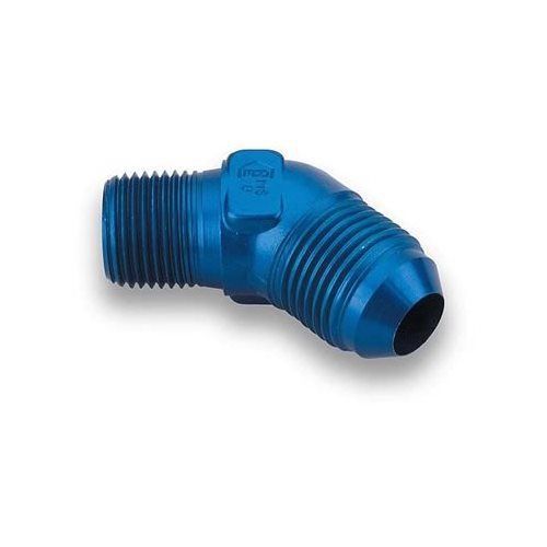 Earl&#039;s 982311erl fitting 45 deg -10 an male to 3/8&#034; npt male aluminum blue each