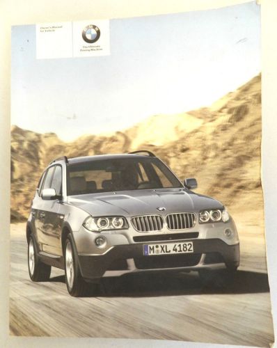 2007 bmw x3 3.0i x3 3.0si owner&#039;s manual 01 41 0 014 250 ue