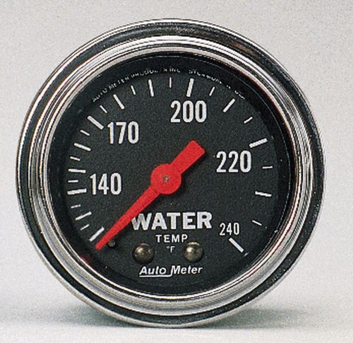 Autometer 2432 traditional chrome mechanical water temperature gauge