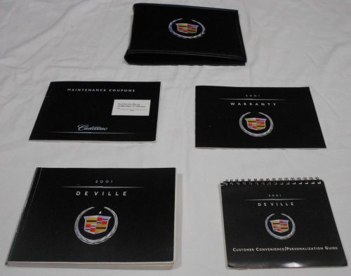 2001 cadillac deville owner manual 5/pc set&amp; black cadillac premium factory case