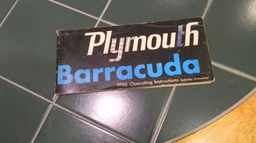 1966 plymouth barracuda manual