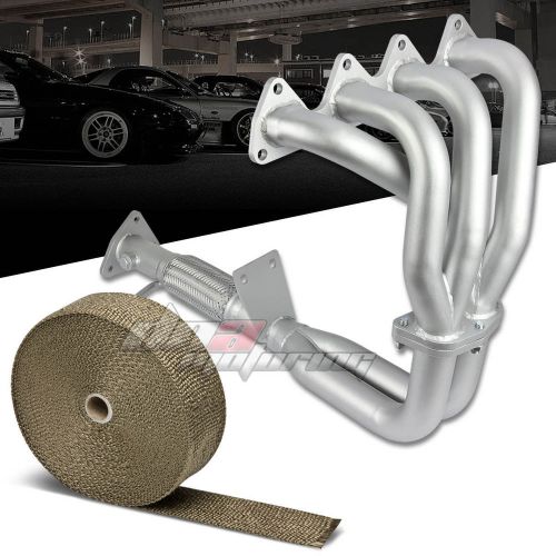 4-2-1 stainless ceramic manifold header for honda prelude bb6+titanium heat wrap