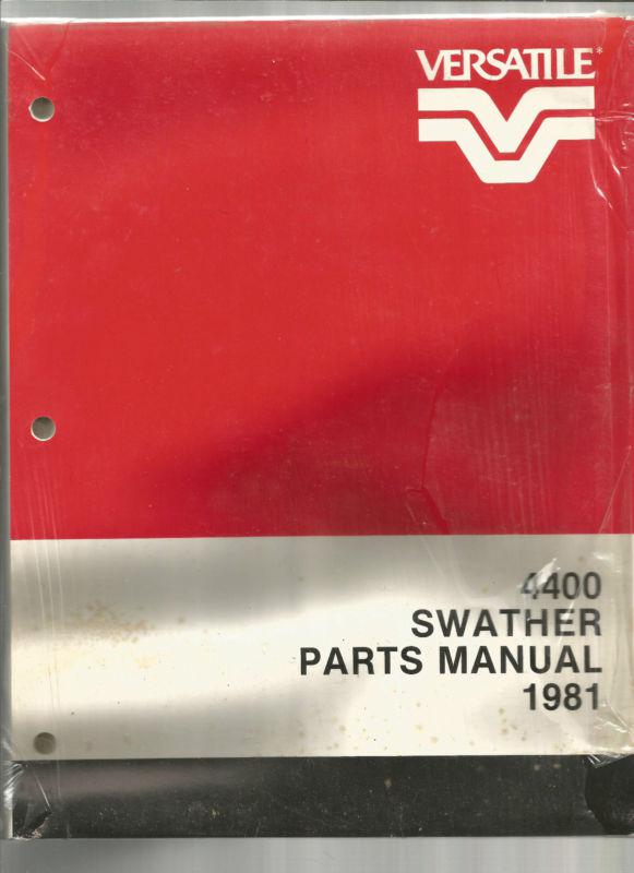 1981 versatile tractor 4400 swather parts manual