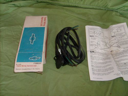 Nos 65 66 chevy trailer wiring harness unit 986337 chevelle nova impala &amp; wagons