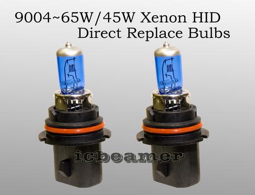 9004 65/45w x2 pieces low and high xenon hid white replacement light bulb ak6syl