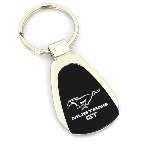 Ford mustang gt black tear drop metal key ring