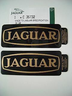 Two jaguar xj6 xj8 xj12 xjs xke engine decal emblem