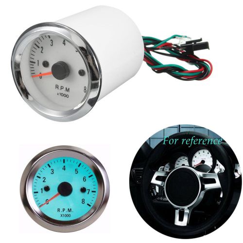 2&#039;&#039; bule led chrome rim electrical luminescent tachometer speedometer gauge