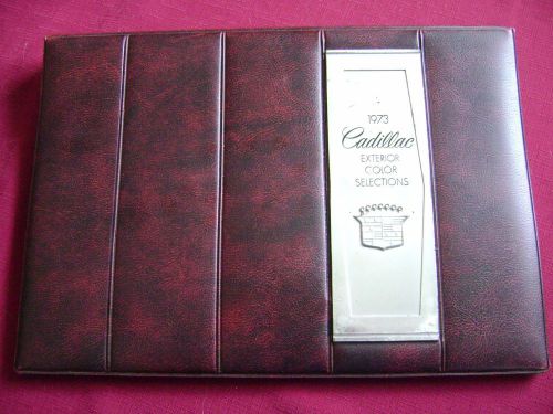 Free shipping! 1973 cadillac exterior selections gm dealer salesmans album book!