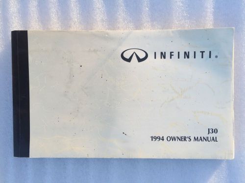 1994 infiniti j30 owner&#039;s manual instruction book 94