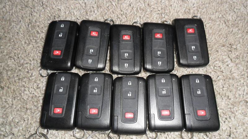 Hyq14acx lot of 10 toyota prius hybrid smart key less 10- remote oem keyless