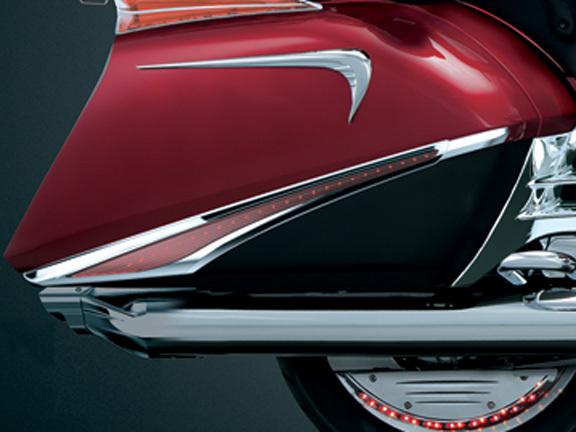 Kuryakyn chrome led saddlebag accent swoops '12 gl1800 honda goldwing honda 3232