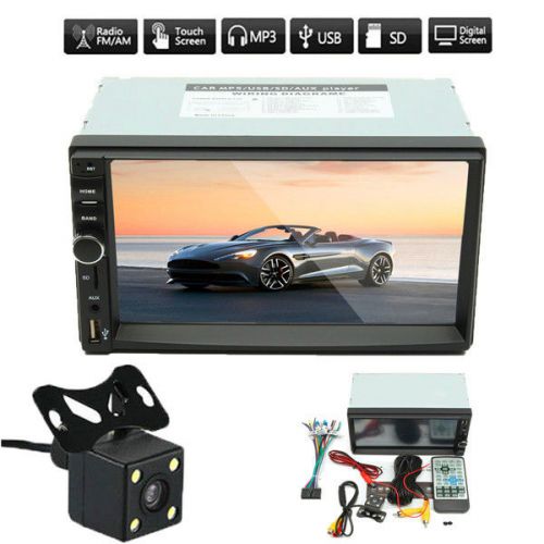 7 inch touch screen 2 din bluetooth car player radio fm usb sd + rear view camer