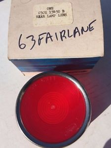 1963 ford fairlane 500 nos deluxe tail light lamp lens c3oz-13450-b