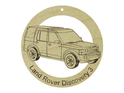 Land rover discovery 3 natural hardwood ornament sanded finish laser engraved